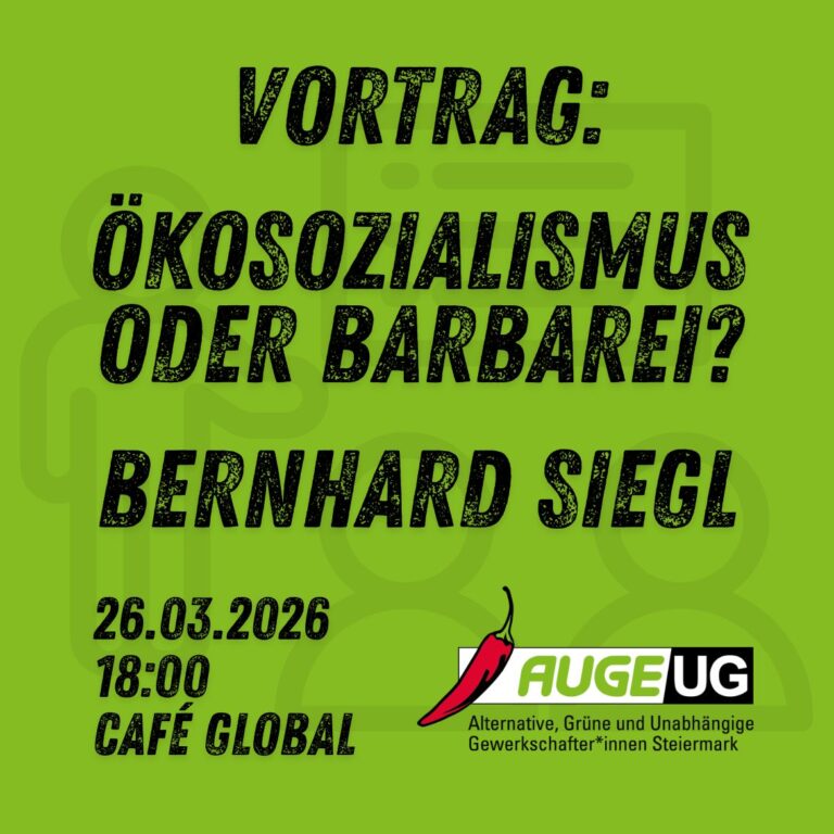 Vortrag: Ökosozialismus oder Barbarei? Bernhard Siegl